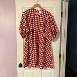 Red and White Checkered Dress from WRAY